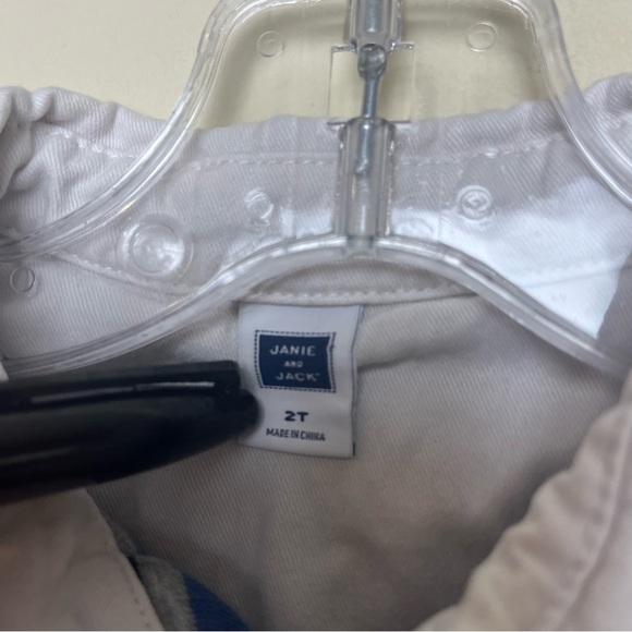 Janie and Jack boys' rugby shirt size 2T blue and grey - Picture 6 of 7